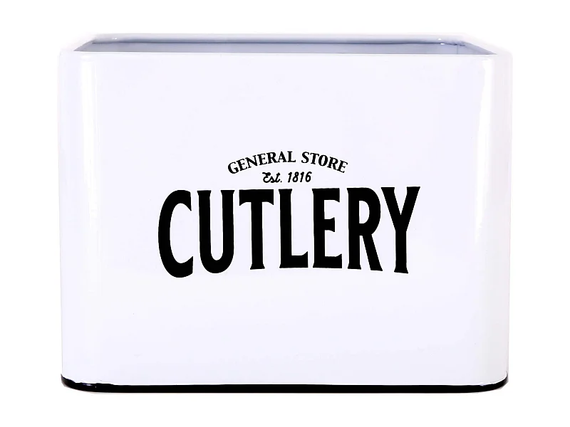 Boite à couverts en fer blanc General store