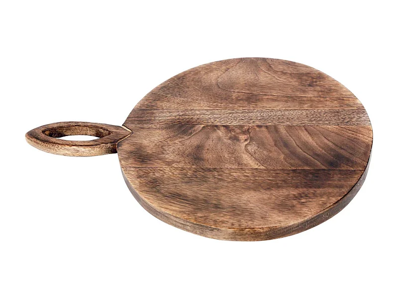 Planche à découper ronde en manguier 28 cm