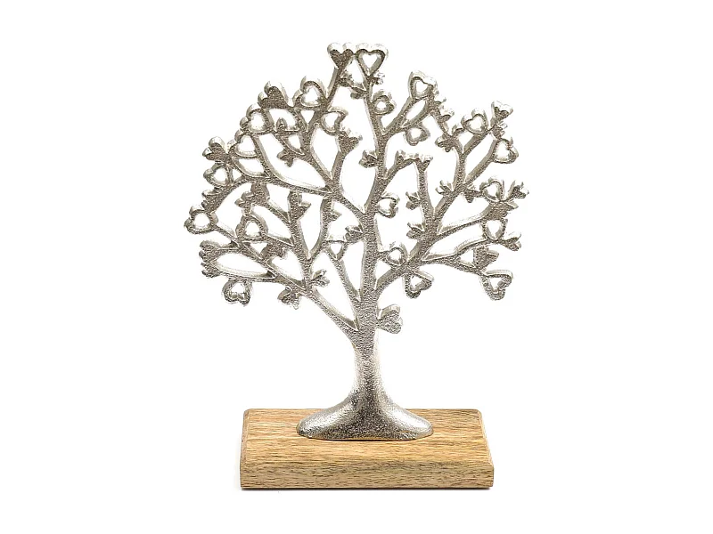 Arbre décoratif en aluminium et bois de manguier Arbre de vie Taille 1