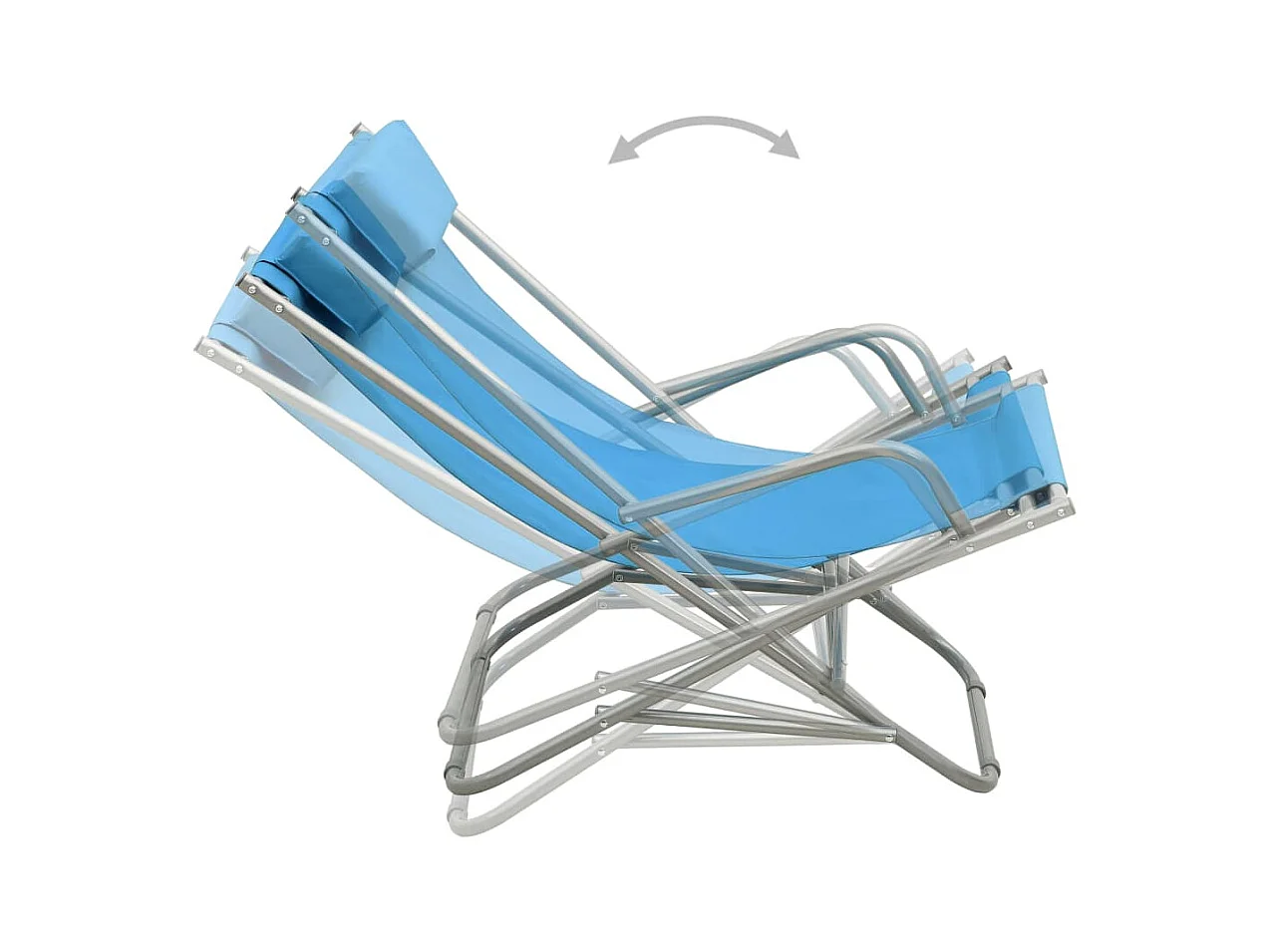 Lot de deux transat bleue 69 x 61 x 94 cm 02_0011988