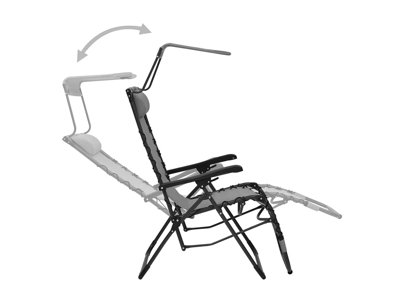 Sedia da terrazza pieghevole in textilene grigio 02_0011898