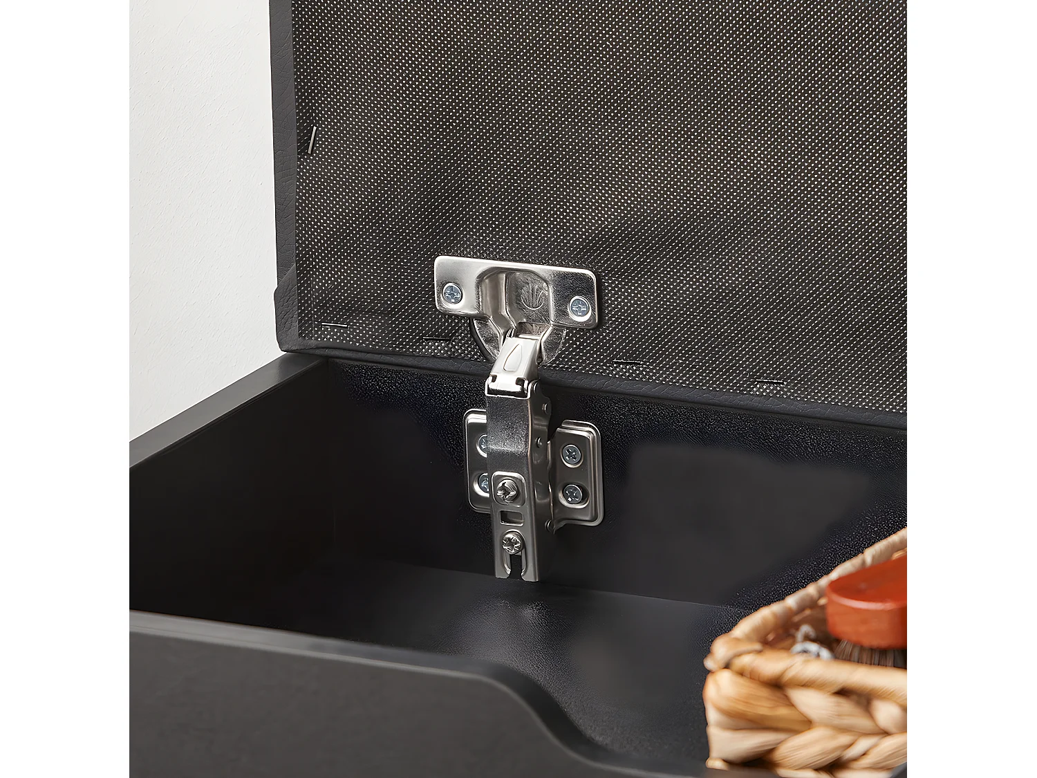 SoBuy Banc à Chaussures Meuble Chaussures Commode à Chaussures Meuble d’entrée 1 abattant avec Assise Rabattable Coussin Rembourrée – 60x30x49 cm, FSR95-SCH