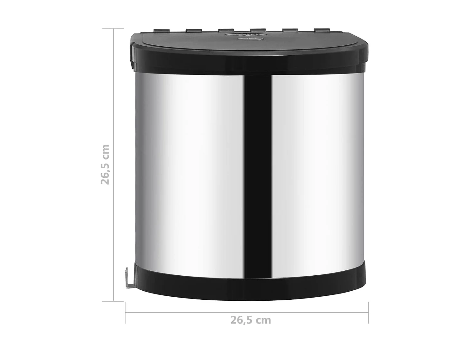 Papelera de cocina empotrable de acero inoxidable 8 litros 02_0006084