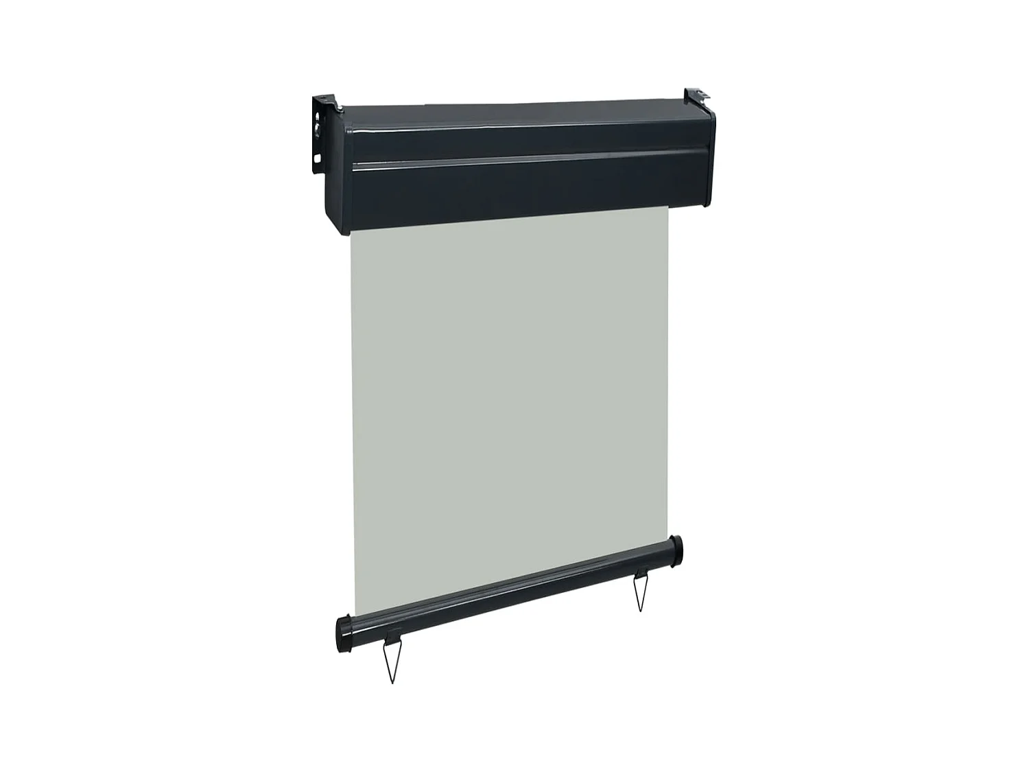 Toldo de protección lateral retráctil para terraza, jardín, terraza, balcón, protección visual, 60 x 250 cm, gris 02_0007034