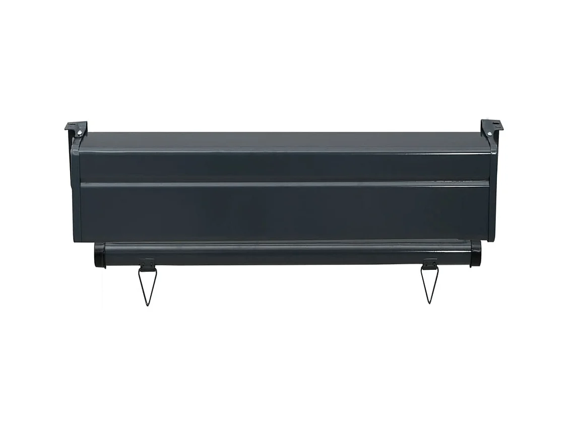 Toldo de protección lateral retráctil para terraza, jardín, terraza, balcón, protección visual, 60 x 250 cm, gris 02_0007034