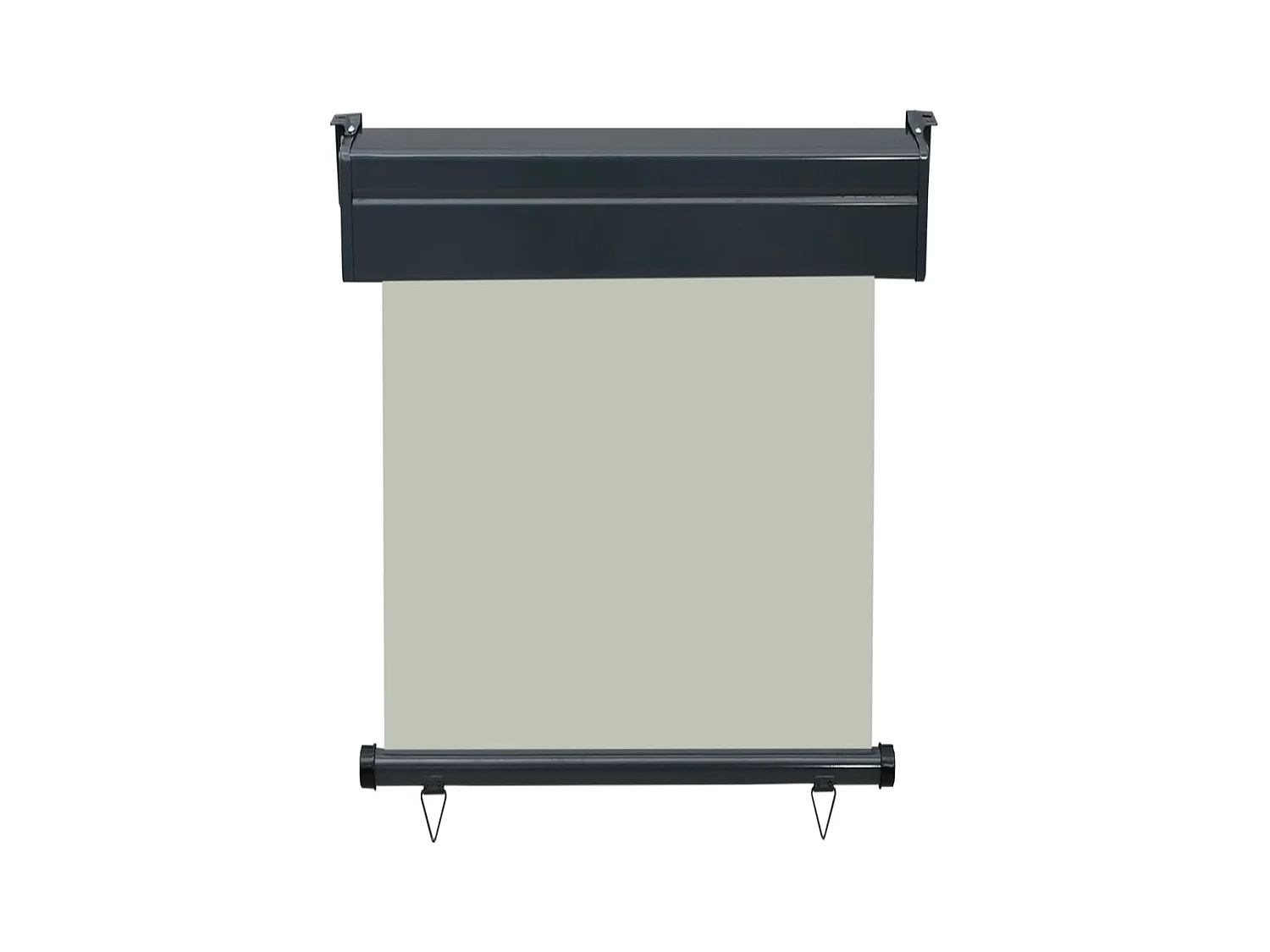 Toldo de protección lateral retráctil para terraza, jardín, terraza, balcón, protección visual, 60 x 250 cm, gris 02_0007034