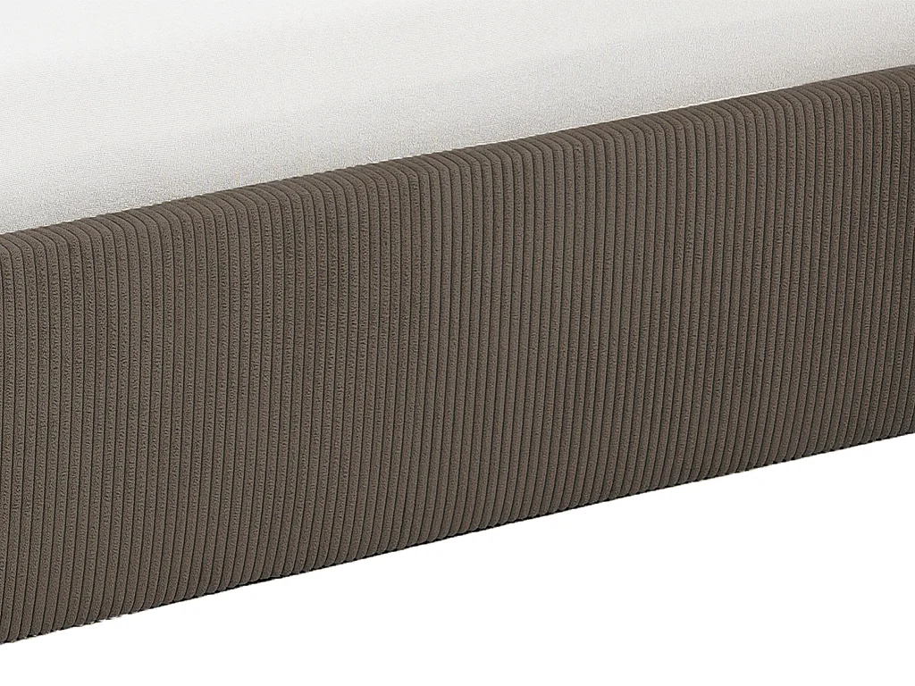 Sommier coffre 140 x 190 cm en velours côtelé - Marron - PONTOS de YSMÉE