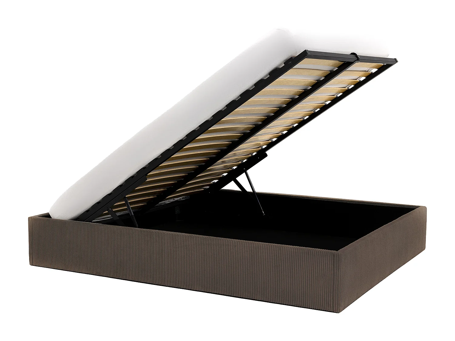 Bedbodem met opbergruimte van ribfluweel - 140 x 190 cm - Bruin - PONTOS van YSMÉE