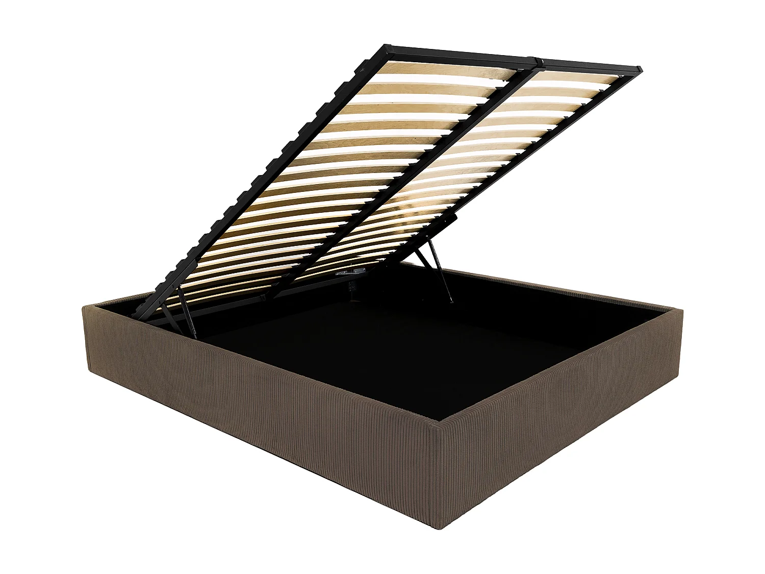 Bedbodem met opbergruimte van ribfluweel - 140 x 190 cm - Bruin - PONTOS van YSMÉE