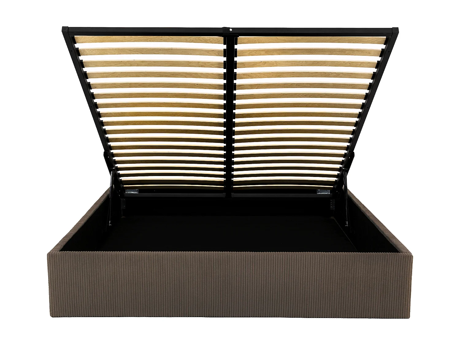 Bettgestell mit Bettkasten - 140 x 190 cm - Cord - Braun - PONTOS von YSMÉE