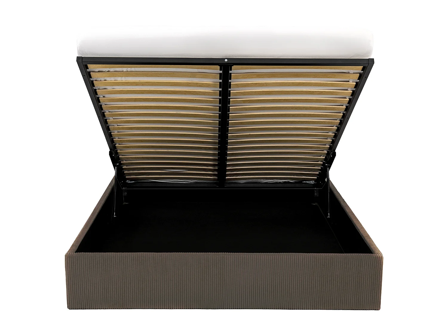 Bettgestell mit Bettkasten - 140 x 190 cm - Cord - Braun - PONTOS von YSMÉE