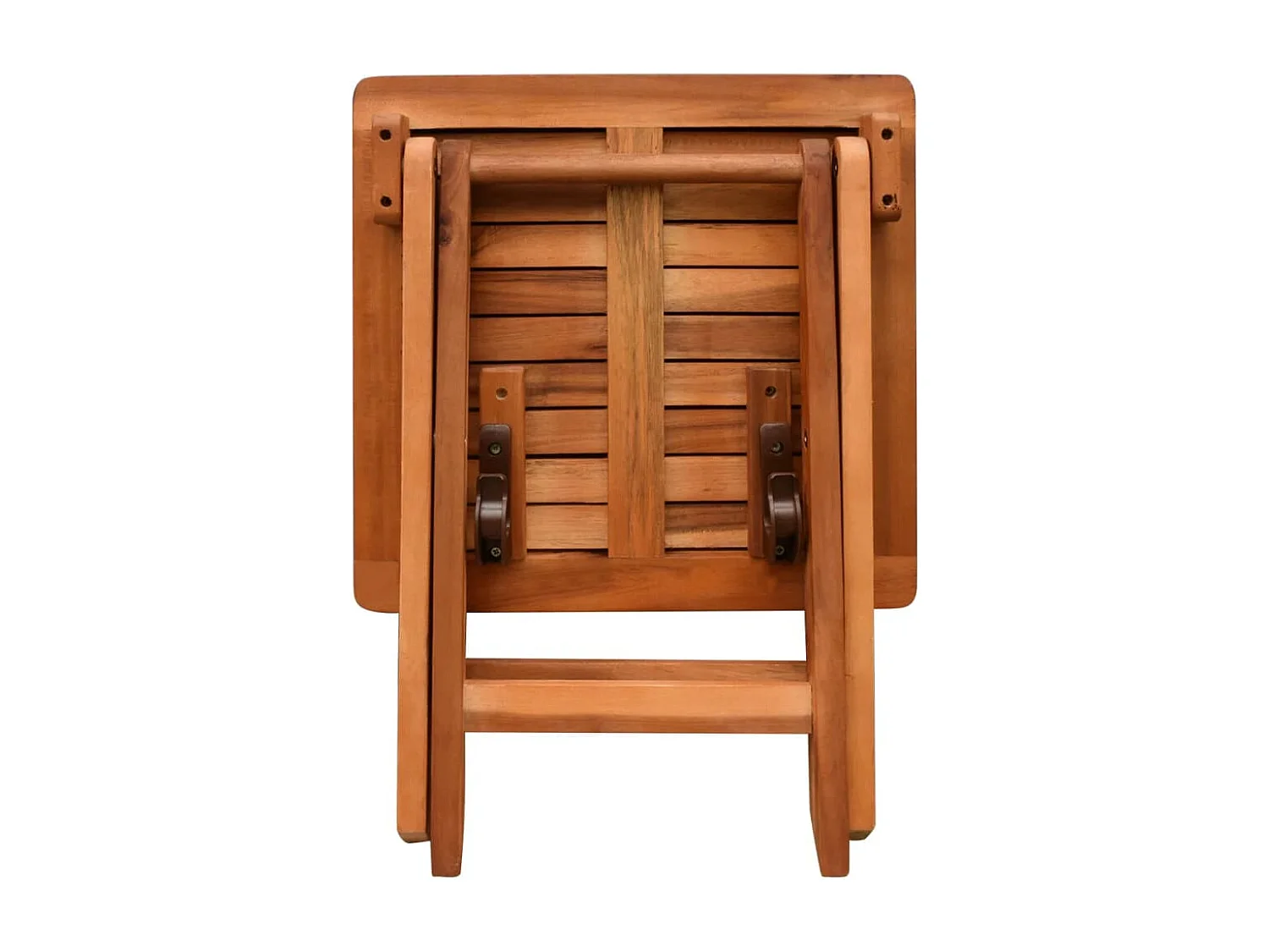 Juego de 2 tumbonas tumbona para tomar el sol cama de jardín terraza muebles de exterior con mesa de madera maciza de acacia 02_0012078