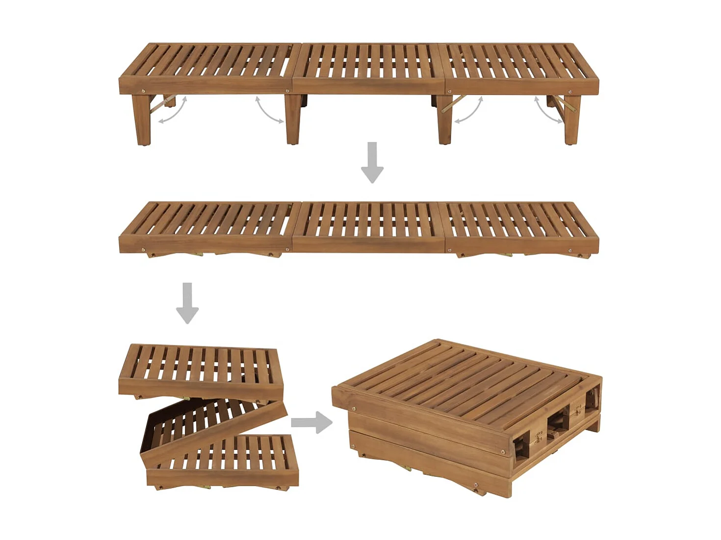 Transat chaise longue bain bois marron 200 x 61 x 30 cm 02_0012867