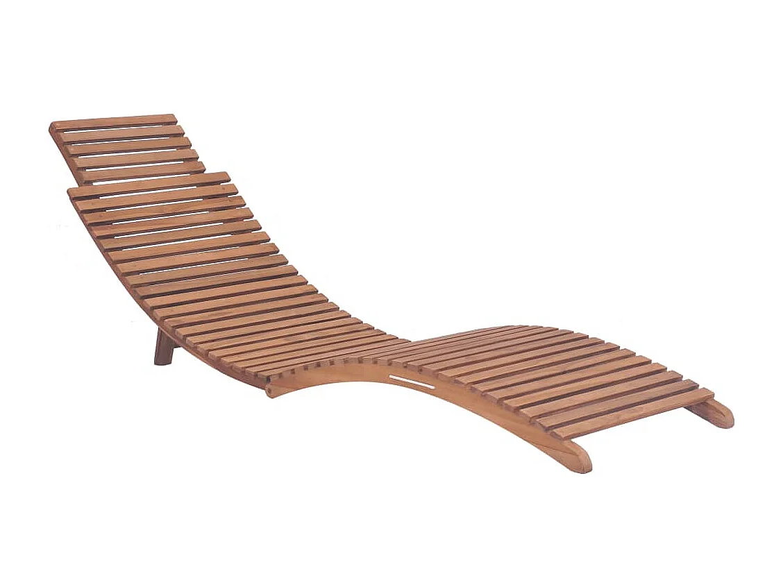 Transat chaise longue bain bois marron 175 x 50 x 55 cm 02_0012868