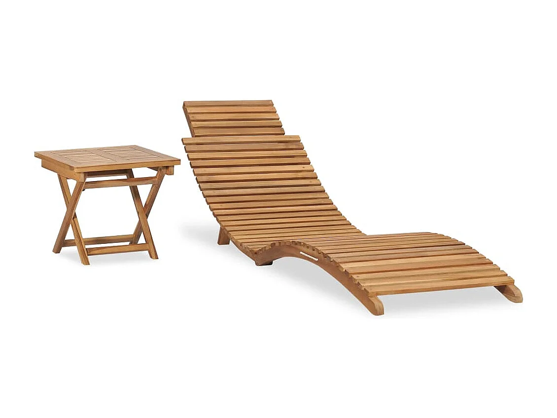 Transat chaise longue bain bois marron 87 x 50 x 16 cm 02_0012863