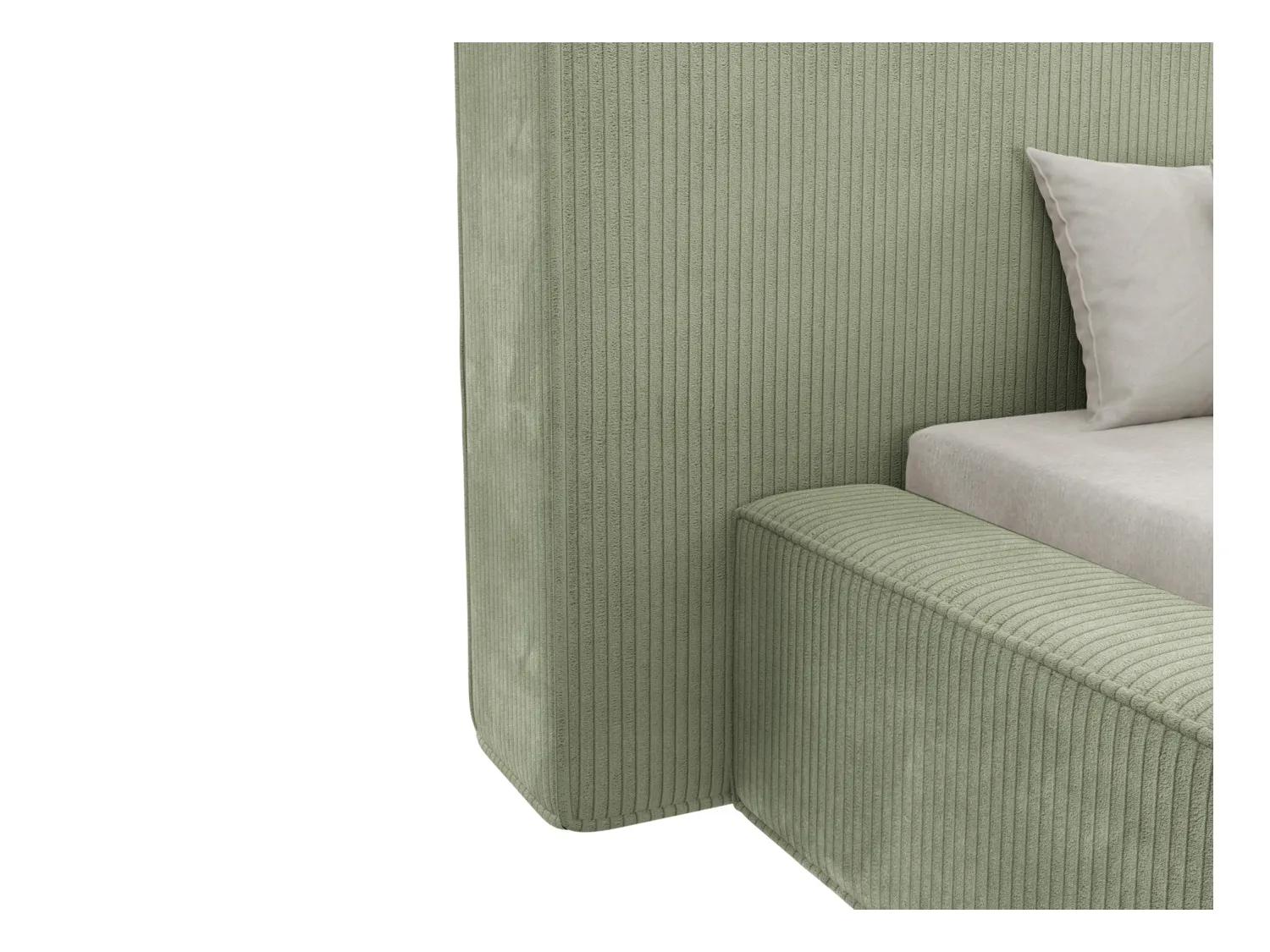 Lit coffre 180 x 200 cm - Velours côtelé - Vert - TIMANO de Pascal Morabito