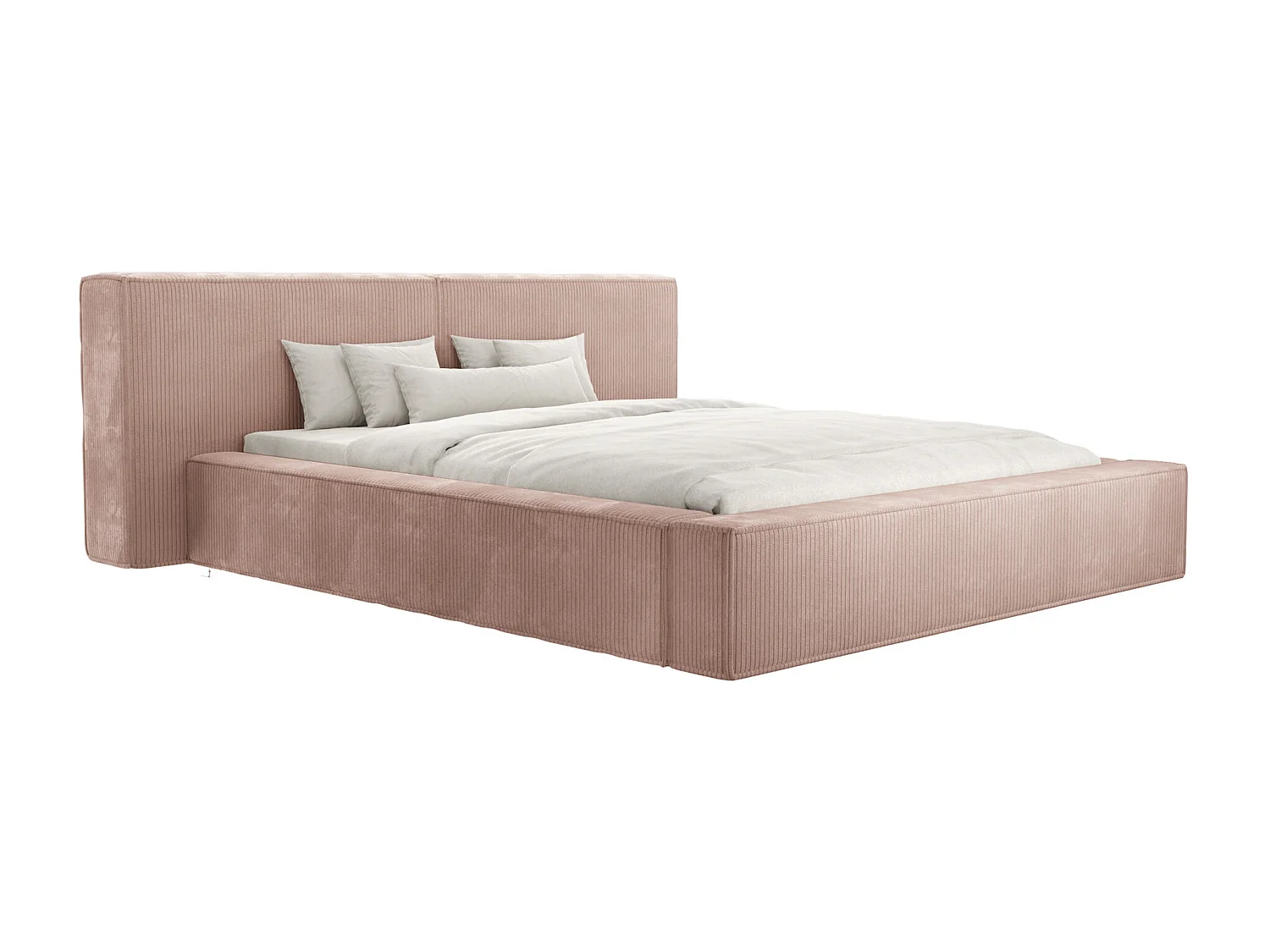 Letto con contenitore 180 x 200 cm Velluto a coste Rosa TIMANO di PASCAL MORABITO
