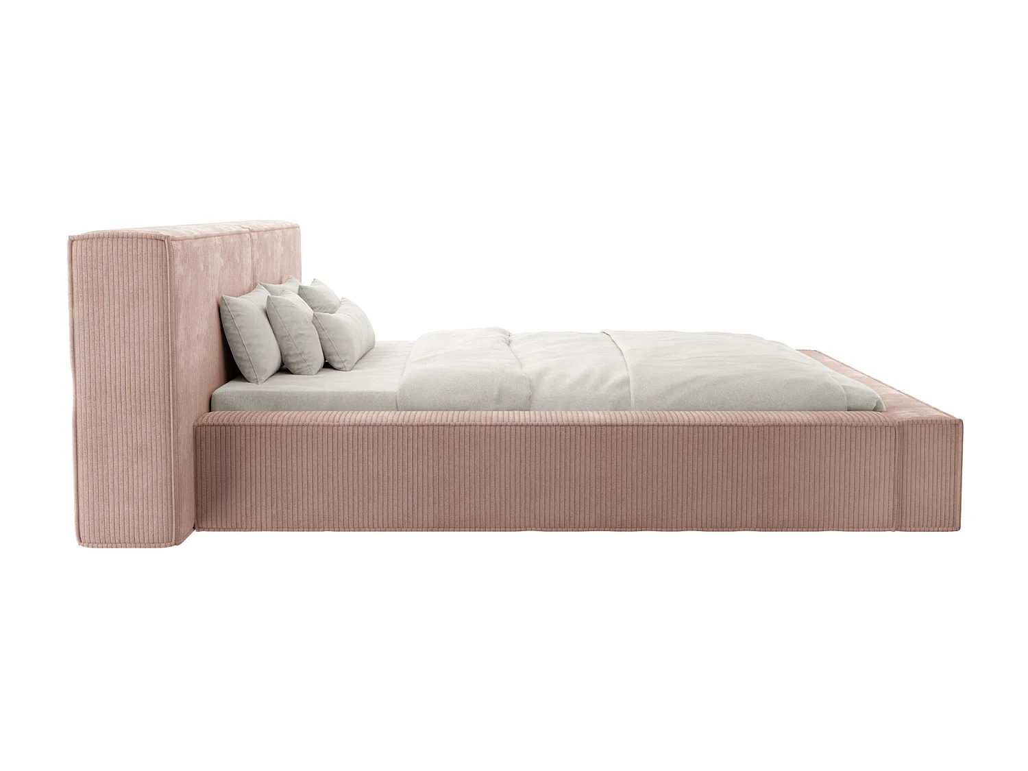 Letto con contenitore 180 x 200 cm Velluto a coste Rosa TIMANO di PASCAL MORABITO