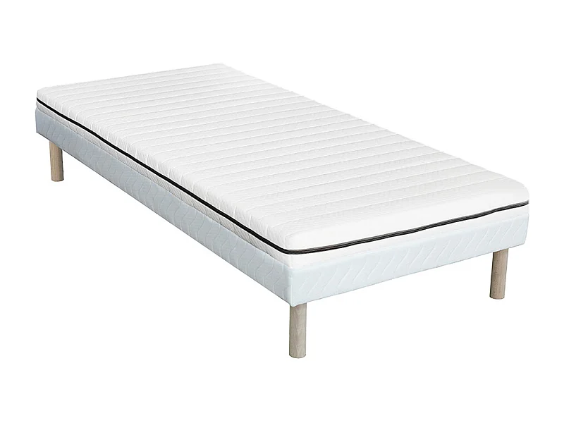 Set 90 x 190 cm rete a doghe + materasso schiuma sfoderabile sp. 10 cm - NASUS di YSMÉE