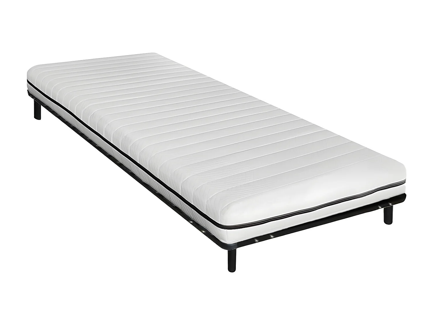 Set van lattenbodem en matras – 90 x 190 cm – Kern van schuim met afneembare tijk – 10 cm dik – NASUS van YSMÉE