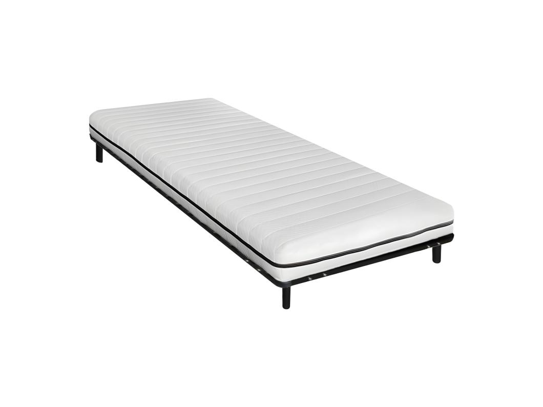 Conjunto de somier de láminas + colchón 90 x 190 cm de espuma desenfundable de 10 cm - NASUS de DREAMEA
