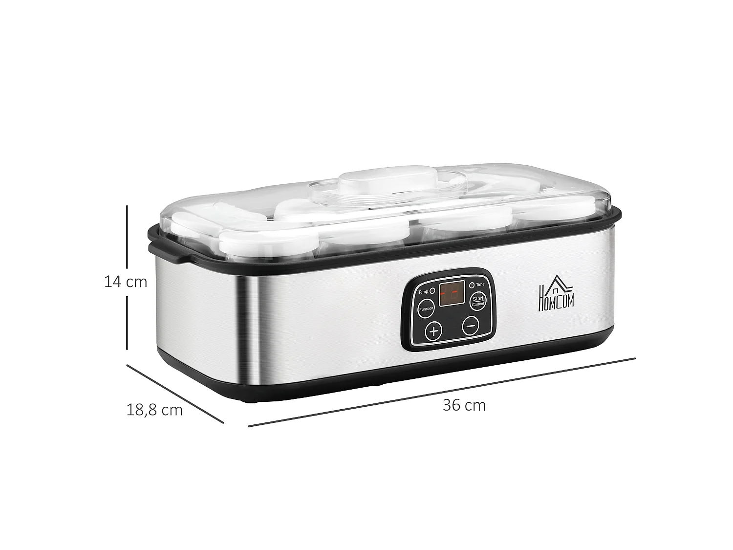 Yogurtera plata 36x18.8x14 cm HOMCOM