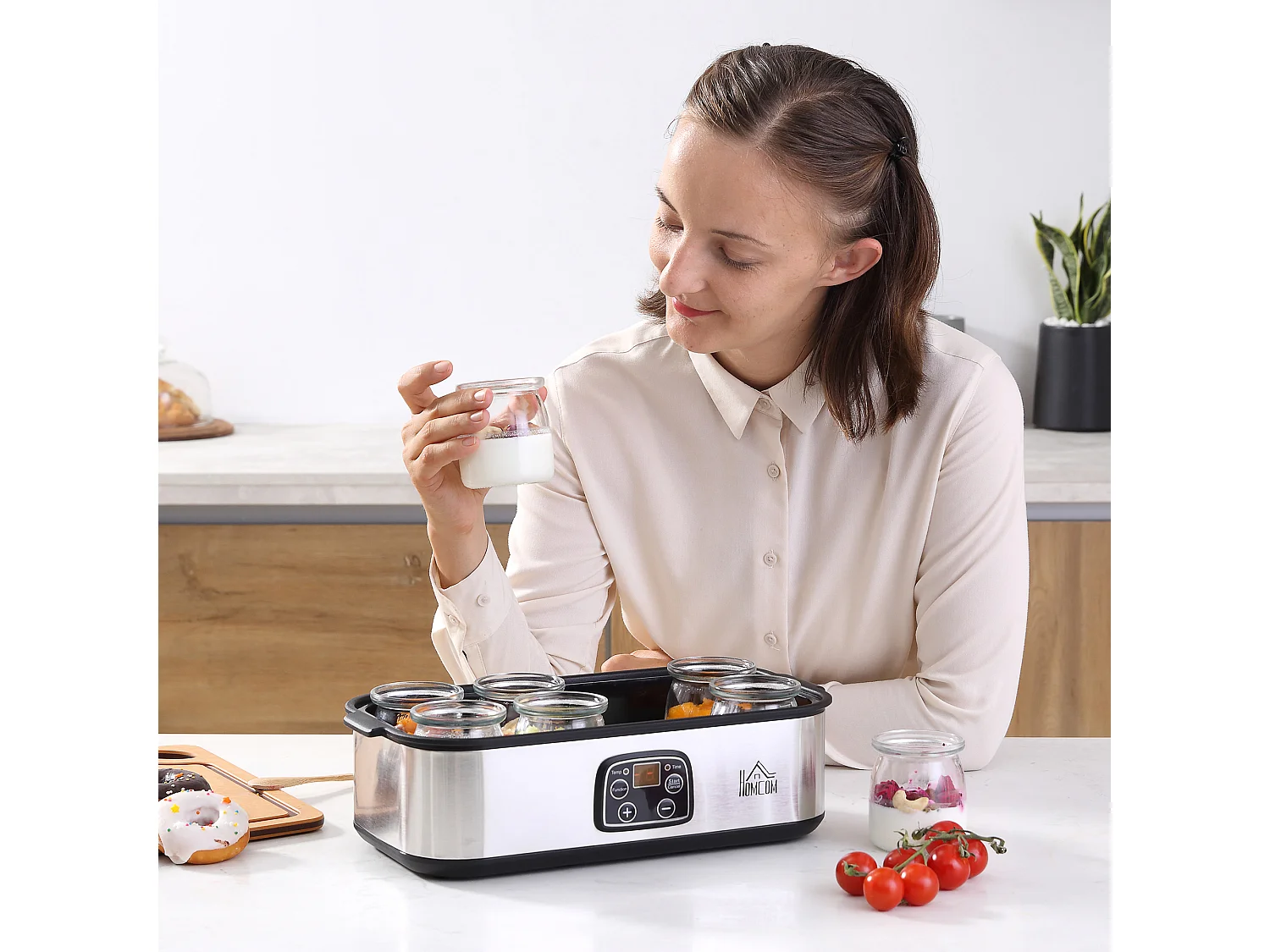 Yogurtera plata 36x18.8x14 cm HOMCOM