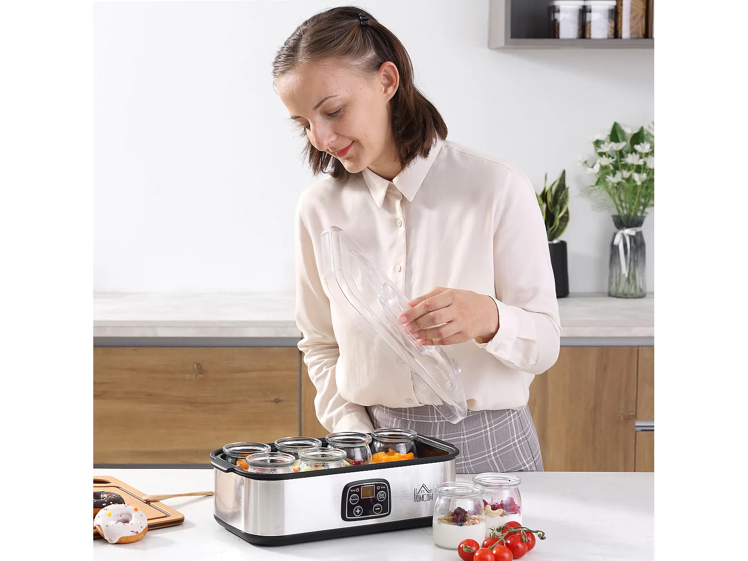 Yogurtera plata 36x18.8x14 cm HOMCOM