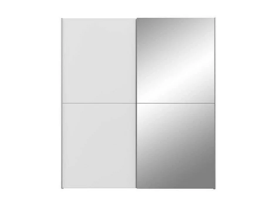 ULOS Armoire 2 portes coulissantes + miroir - Blanc mat - L 170,3 x P 61,2 x H 190,5 cm
