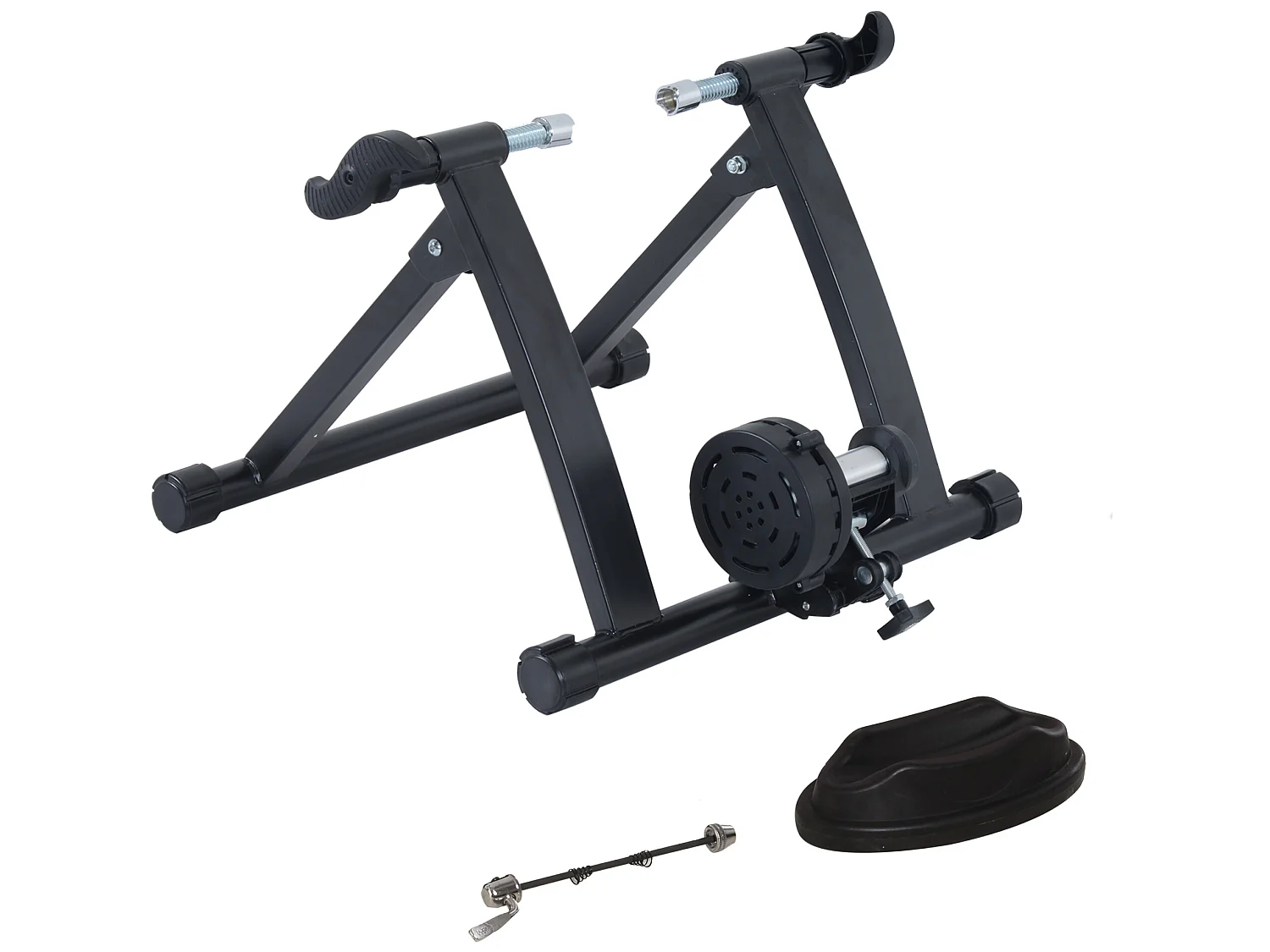Rodillo entrenamiento bicicleta negro 54.5x47.2x39.1 cm HOMCOM