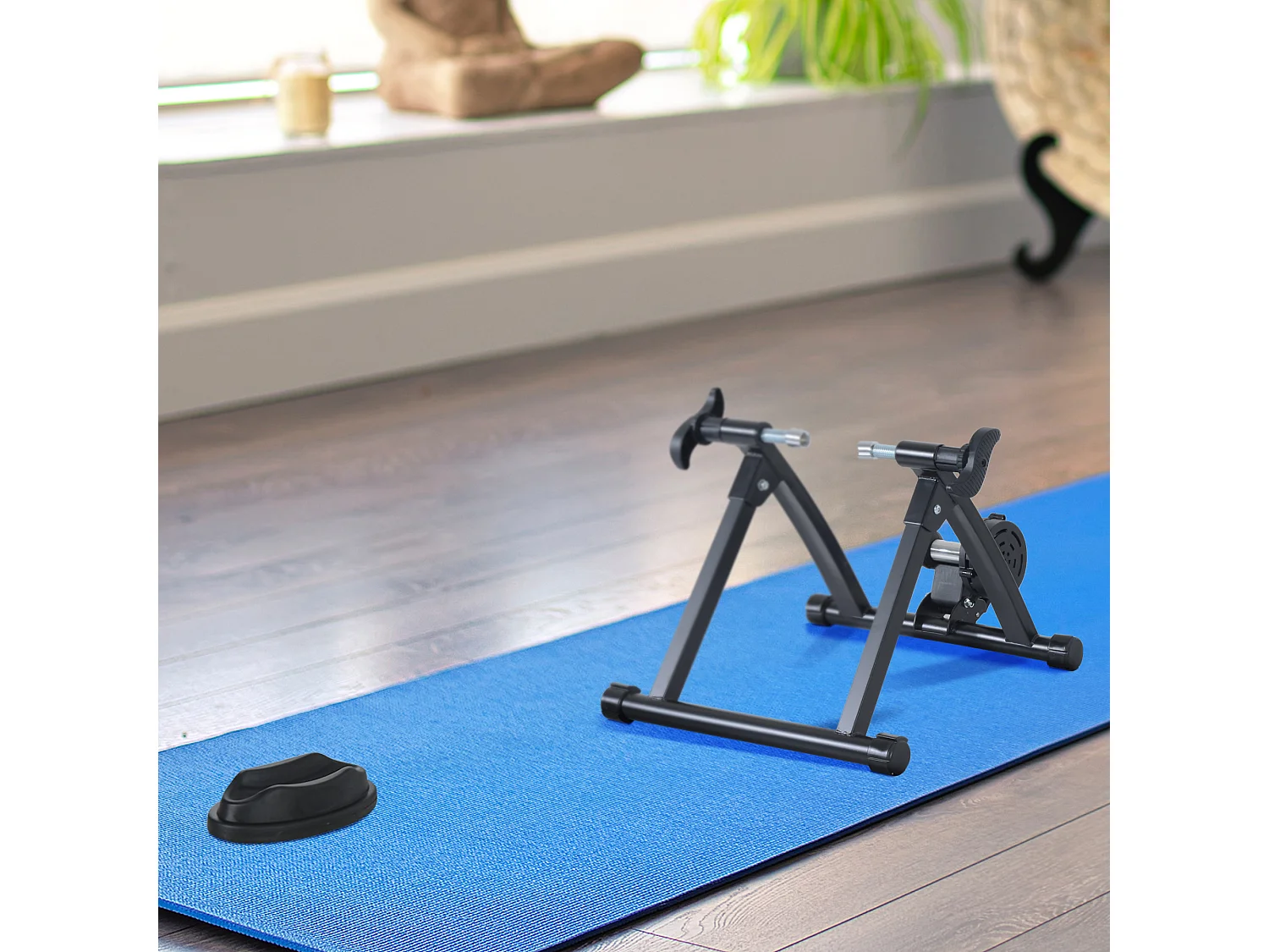 Rodillo entrenamiento bicicleta negro 54.5x47.2x39.1 cm HOMCOM