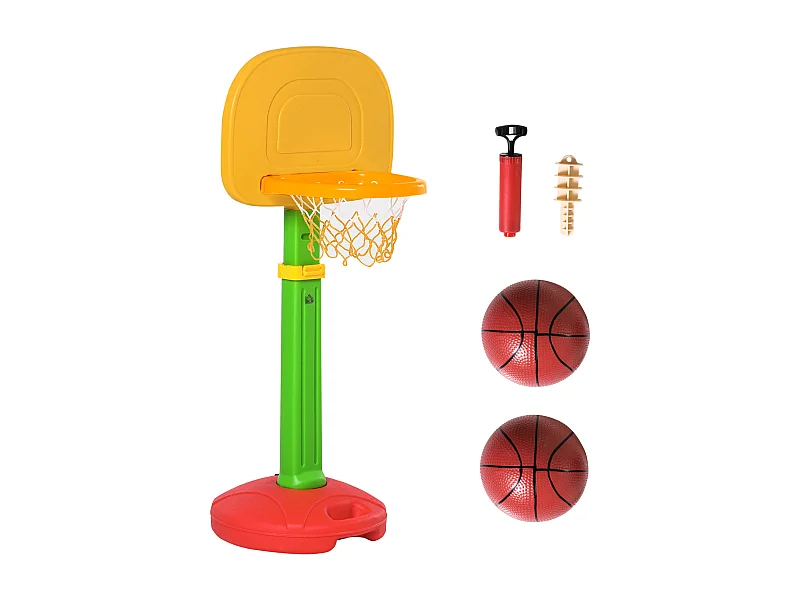 Canasta de baloncesto infantil multicolor 52.5x44x160 cm HOMCOM