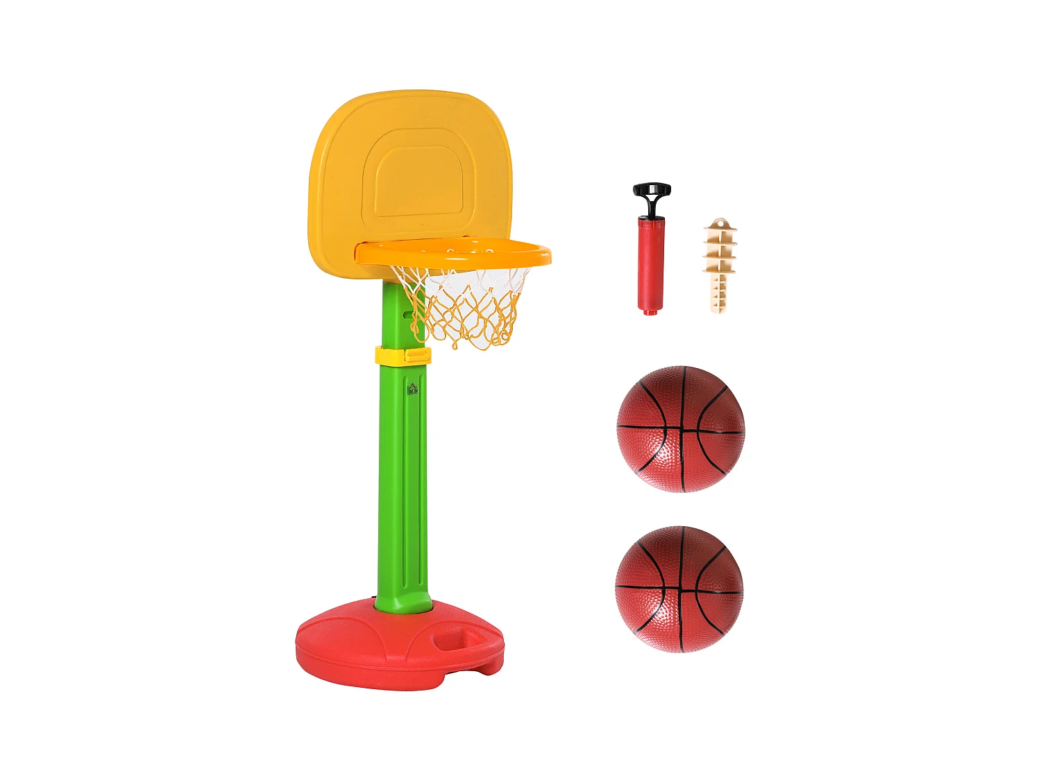 Canasta de baloncesto infantil multicolor 52.5x44x160 cm HOMCOM