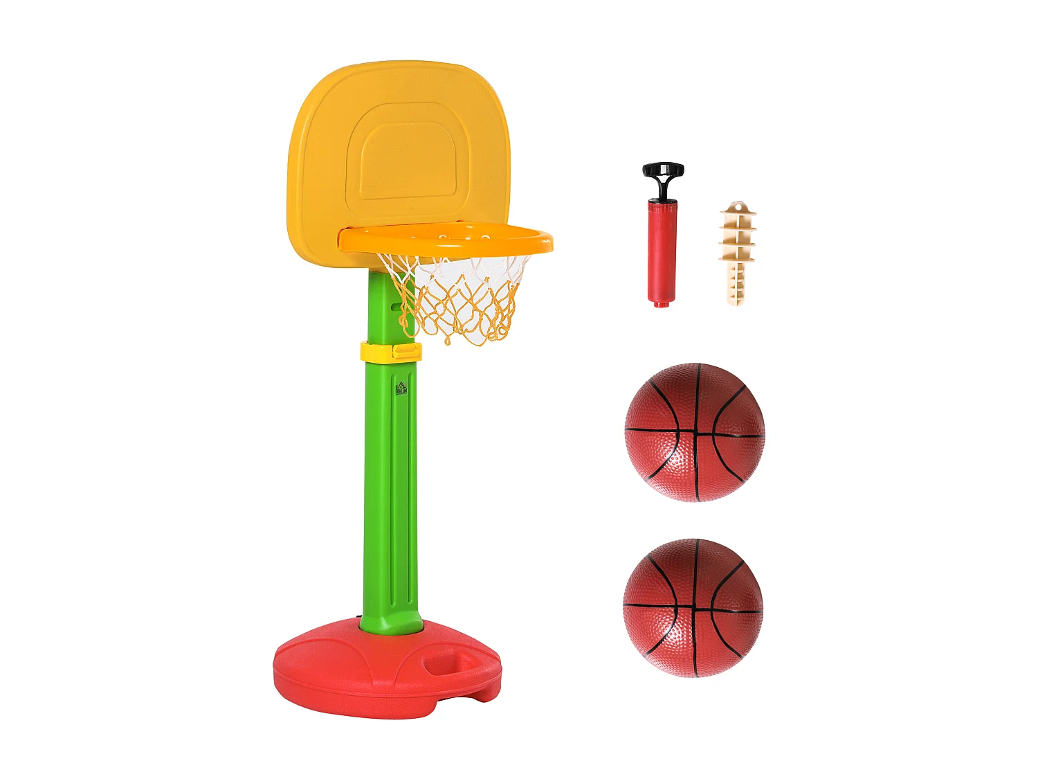Canasta de baloncesto infantil multicolor 52.5x44x160 cm HOMCOM