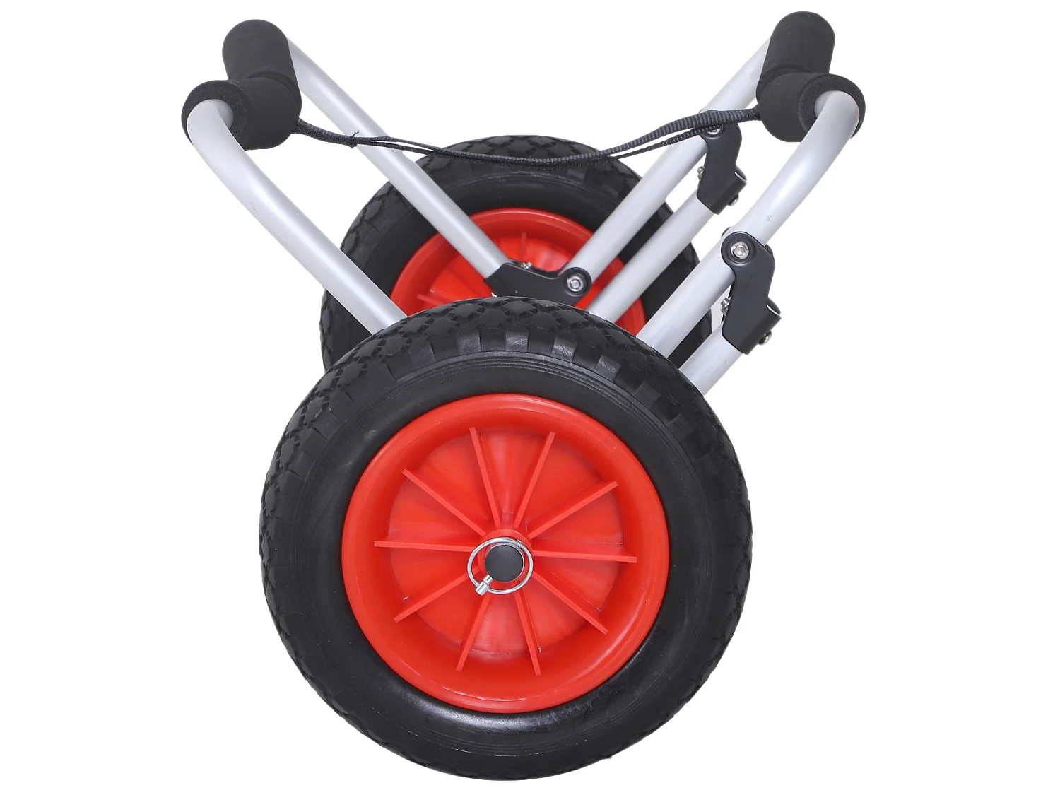 Carro de transporte de kayak plateado y negro 62x35x30 cm HOMCOM