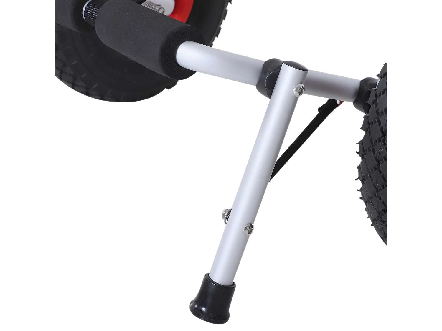 Carro de transporte de kayak plateado y negro 62x35x30 cm HOMCOM