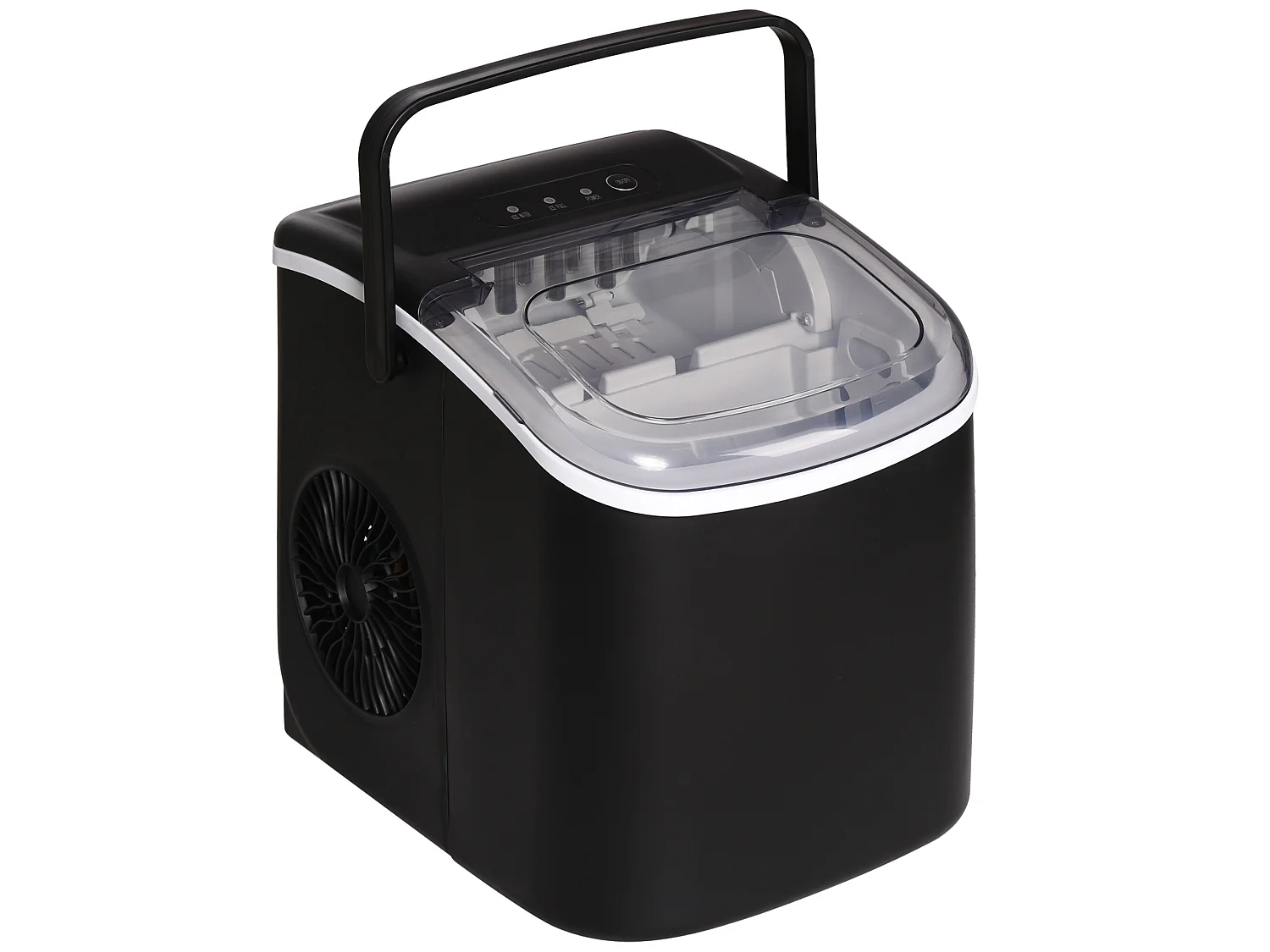 Máquina de hielo negro 22.2x29.4x29 cm HOMCOM