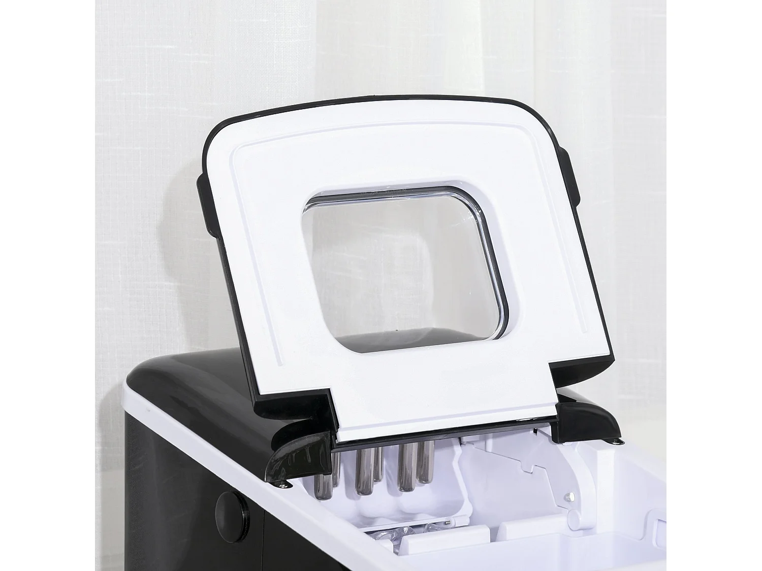 Máquina para hacer hielo negro 21.2x29.5x32.6 cm HOMCOM