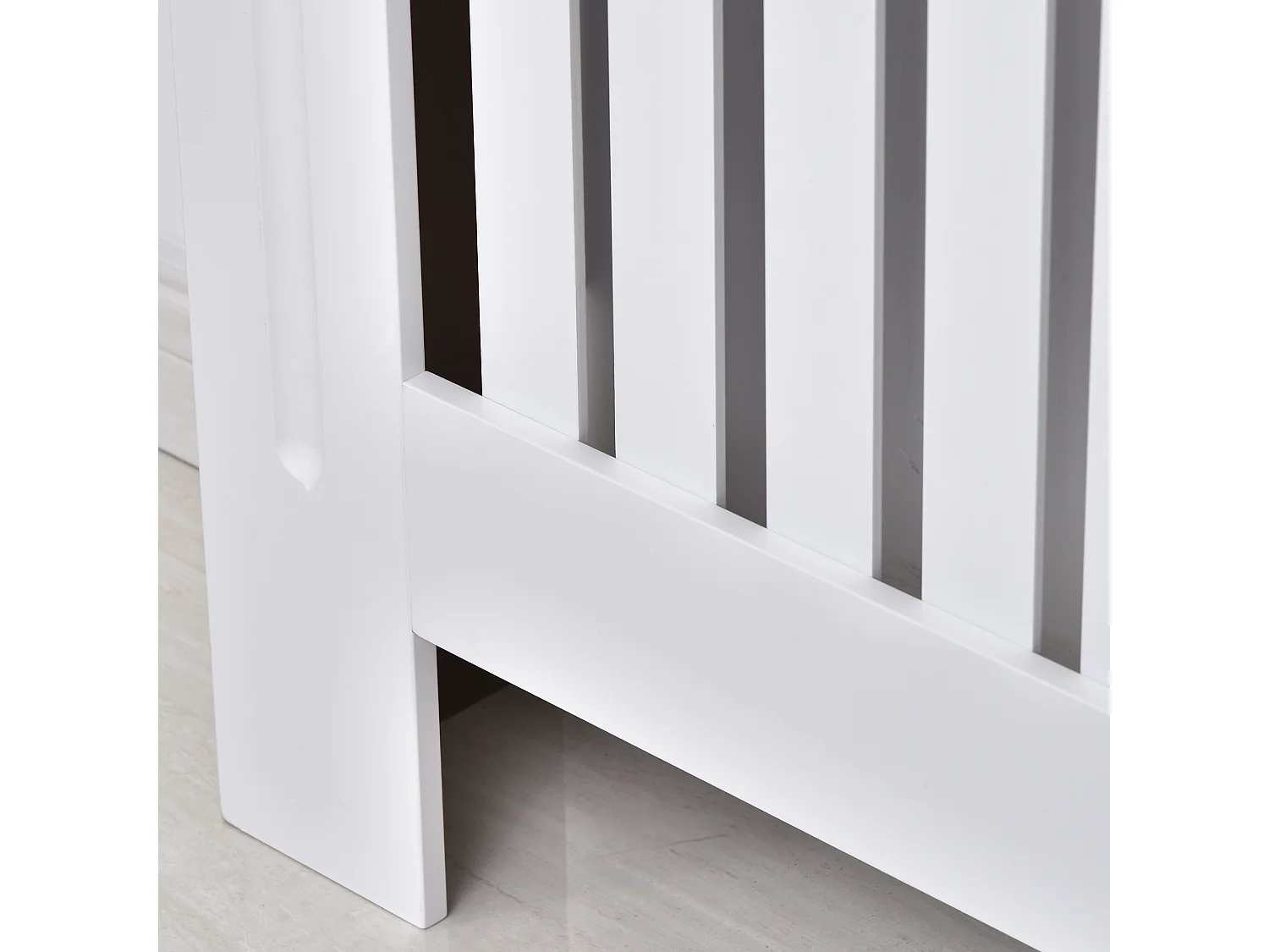 Cubierta de radiador blanco 112x19x81 cm HOMCOM