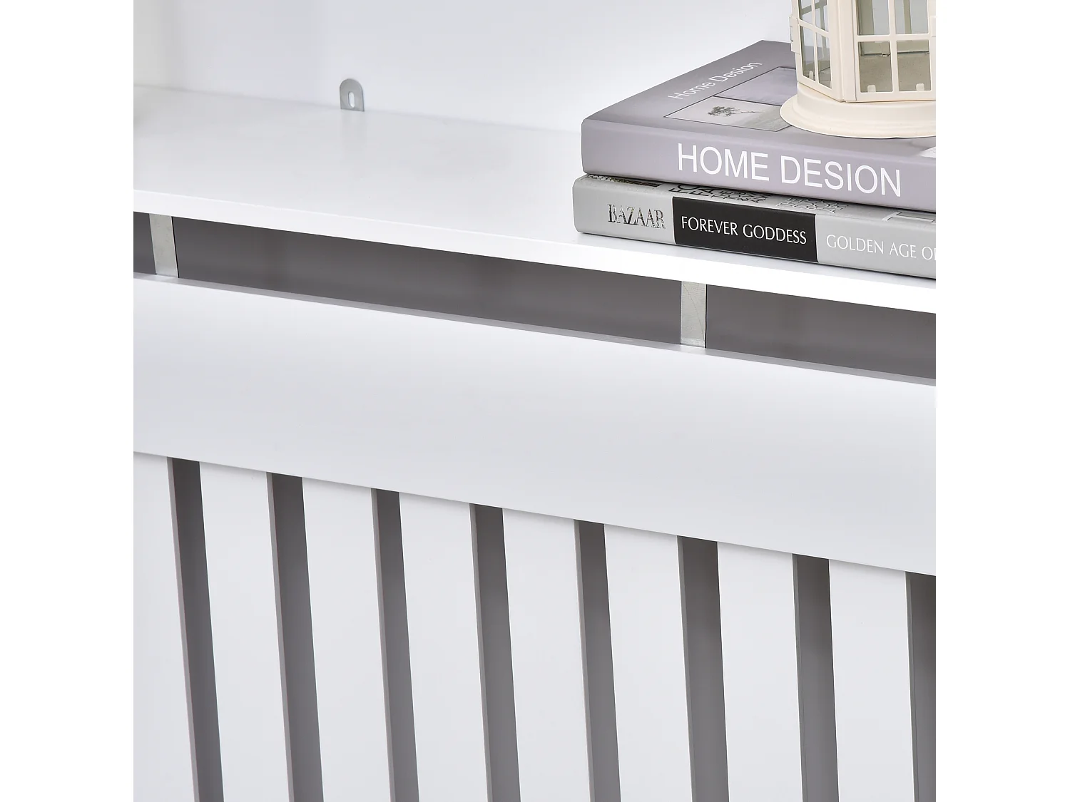 Cubierta de radiador blanco 112x19x81 cm HOMCOM