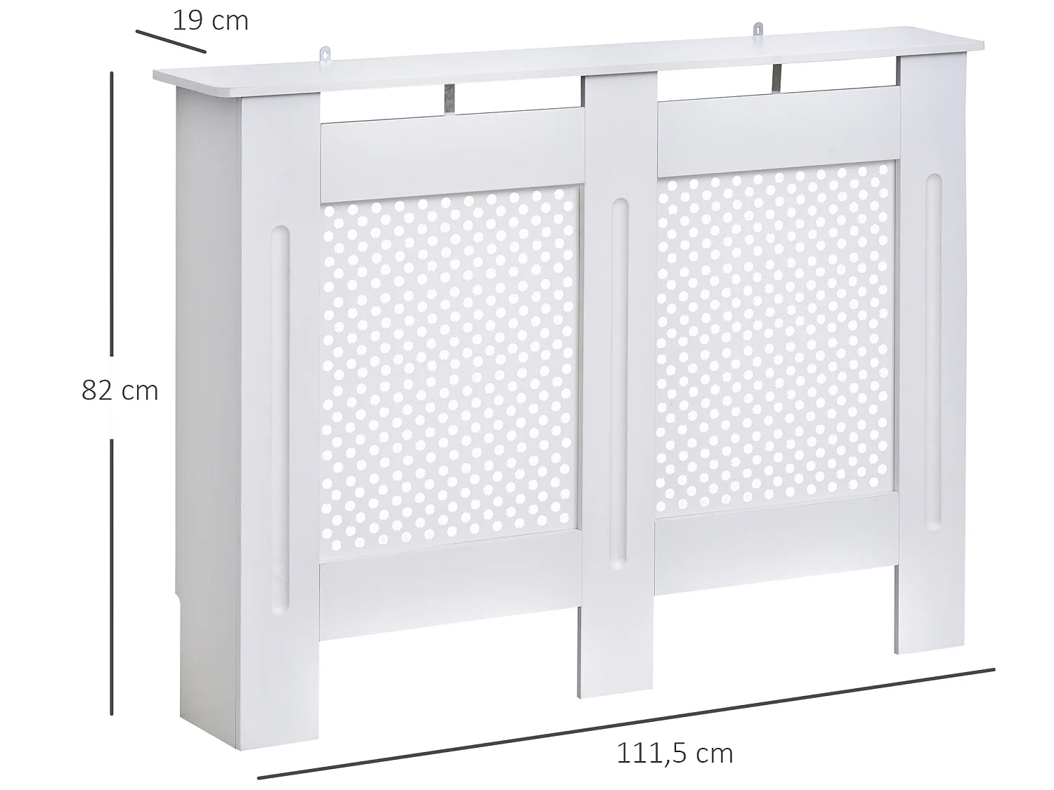 Cubre radiador madera blanco 111.5x19x82 cm HOMCOM