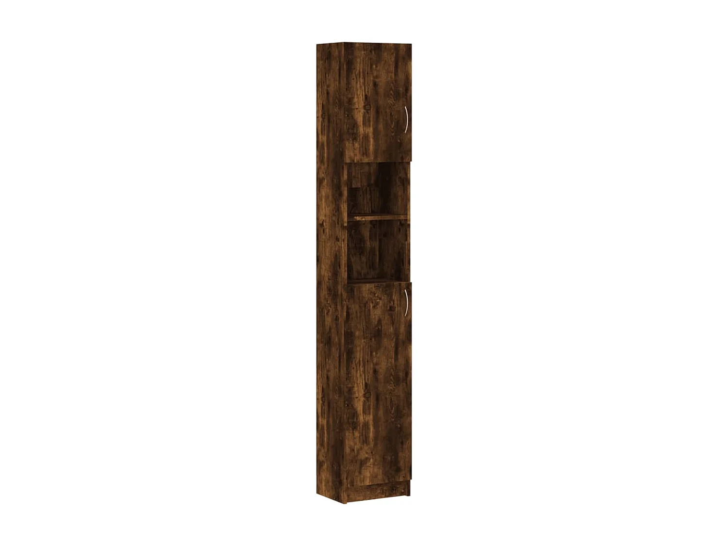 Armoire de bain Chêne fumé 32x25,5x190 cm Bois d'ingénierie