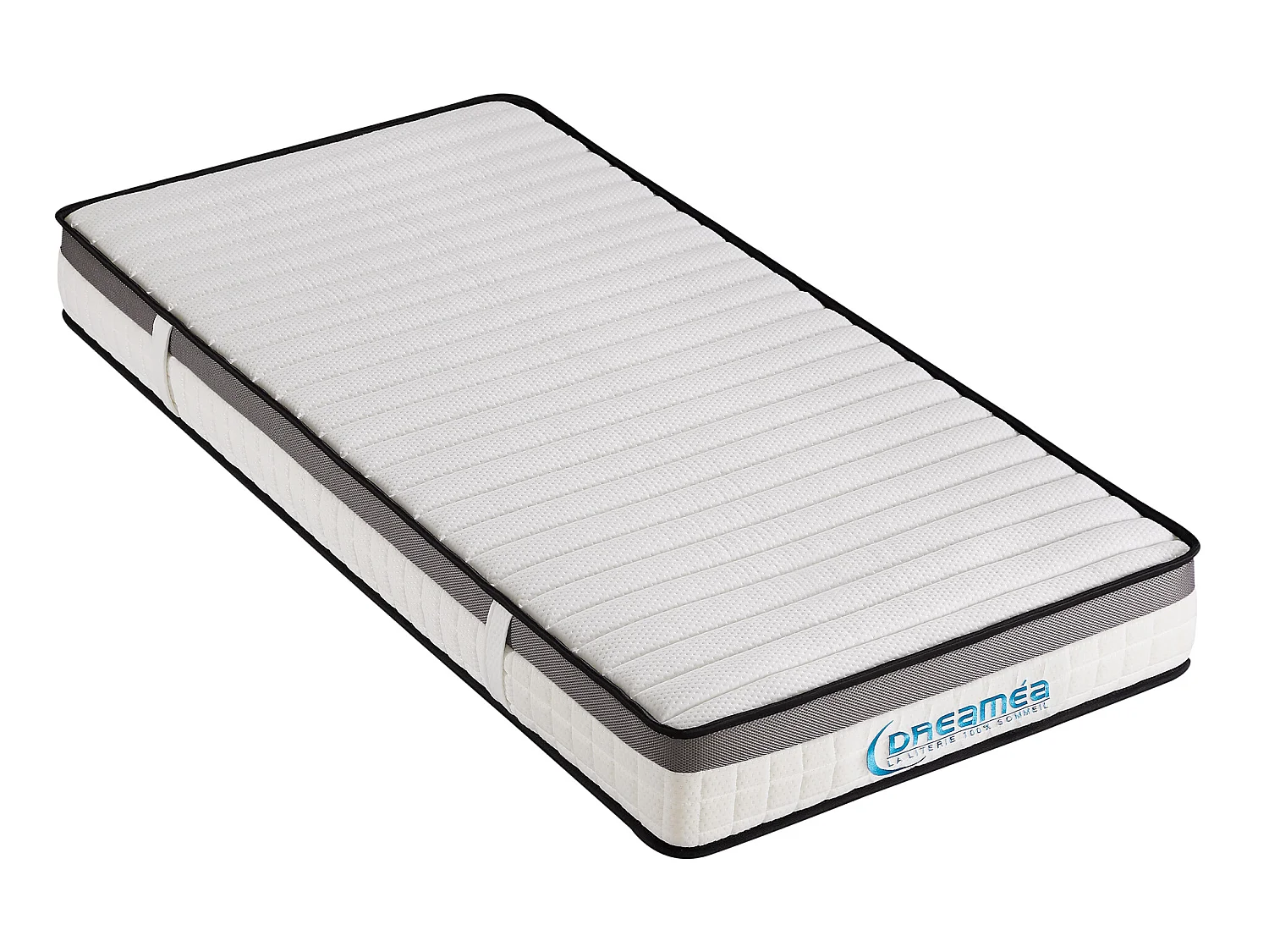 Ensemble 90 x 200 cm cadre à lattes + matelas mousse mémoire de forme ép.19cm - ORTHOMEMORY de DREAMEA
