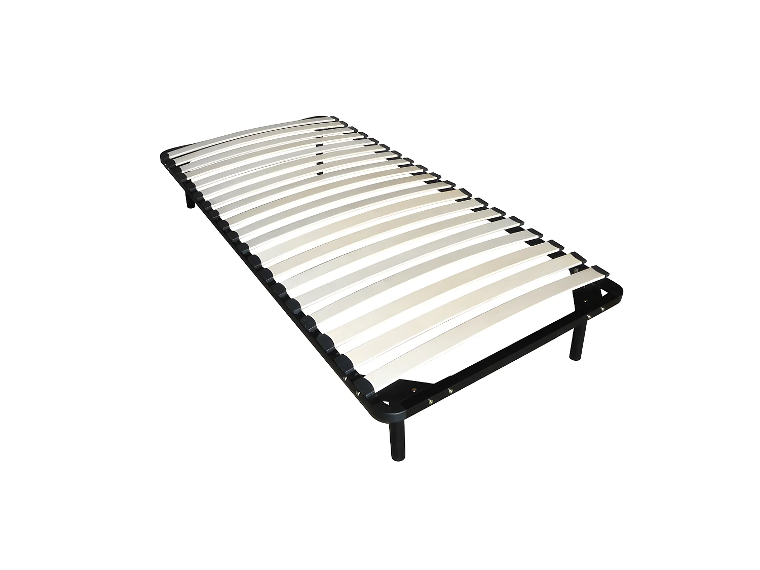 Ensemble 90 x 200 cm cadre à lattes + matelas mousse mémoire de forme ép.19cm - ORTHOMEMORY de DREAMEA