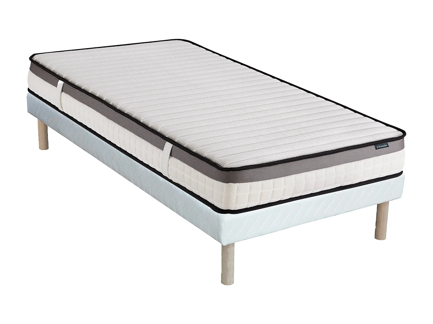 Set 90 x 200 cm sängbotten + minnesmadrass tjocklek 19 cm - ORTHOMEMORY från Ysmée