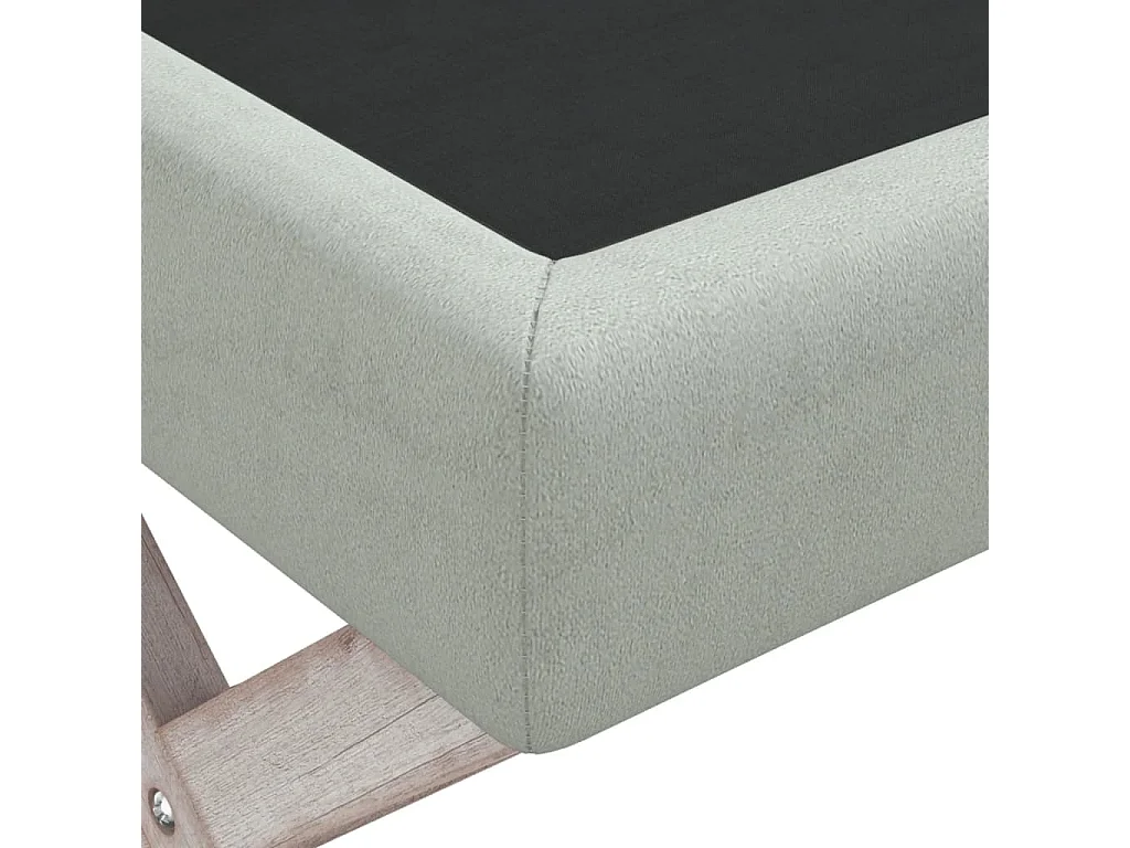 Hocker mit Stauraum Hellgrau 110x45x49 cm Samt