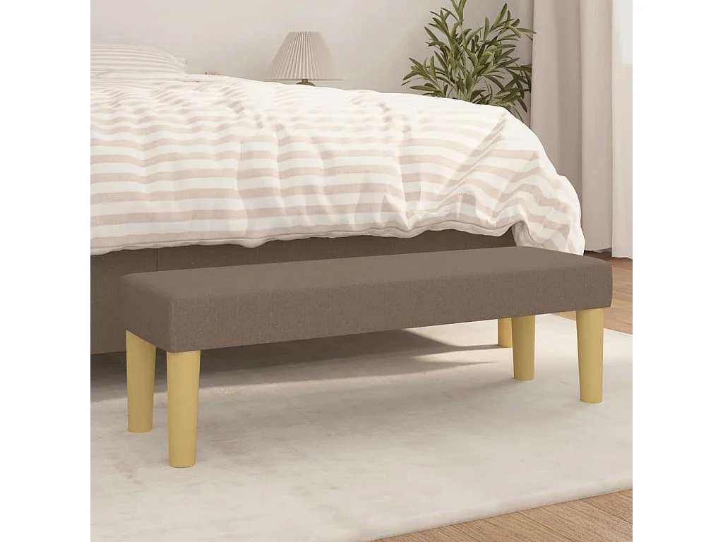 Sitzbank Taupe 100x30x30 cm Stoff