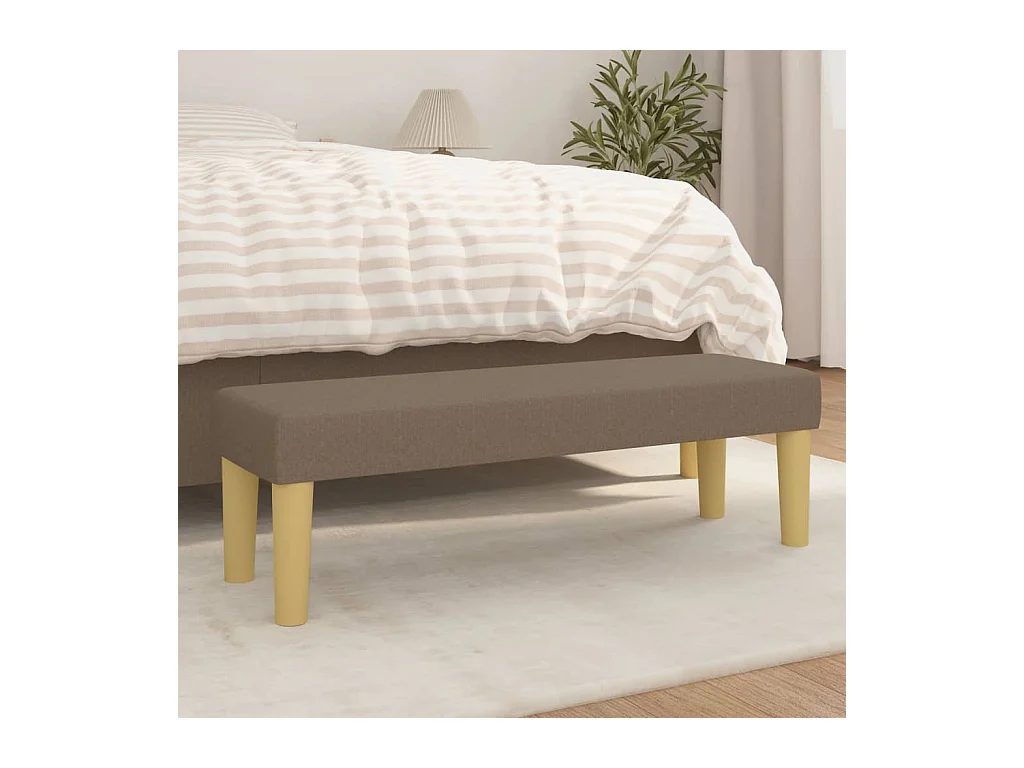 Banc Taupe 100x30x30 cm Tissu