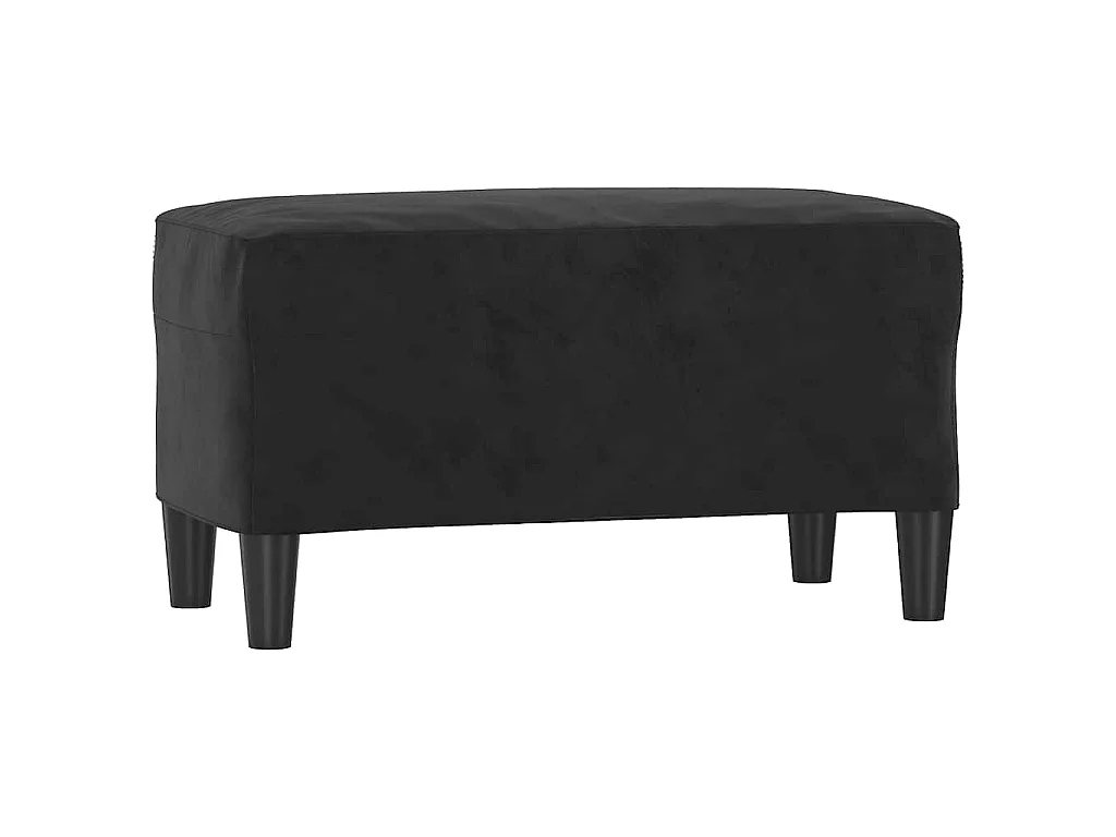 Banc Noir 70x35x41 cm Velours