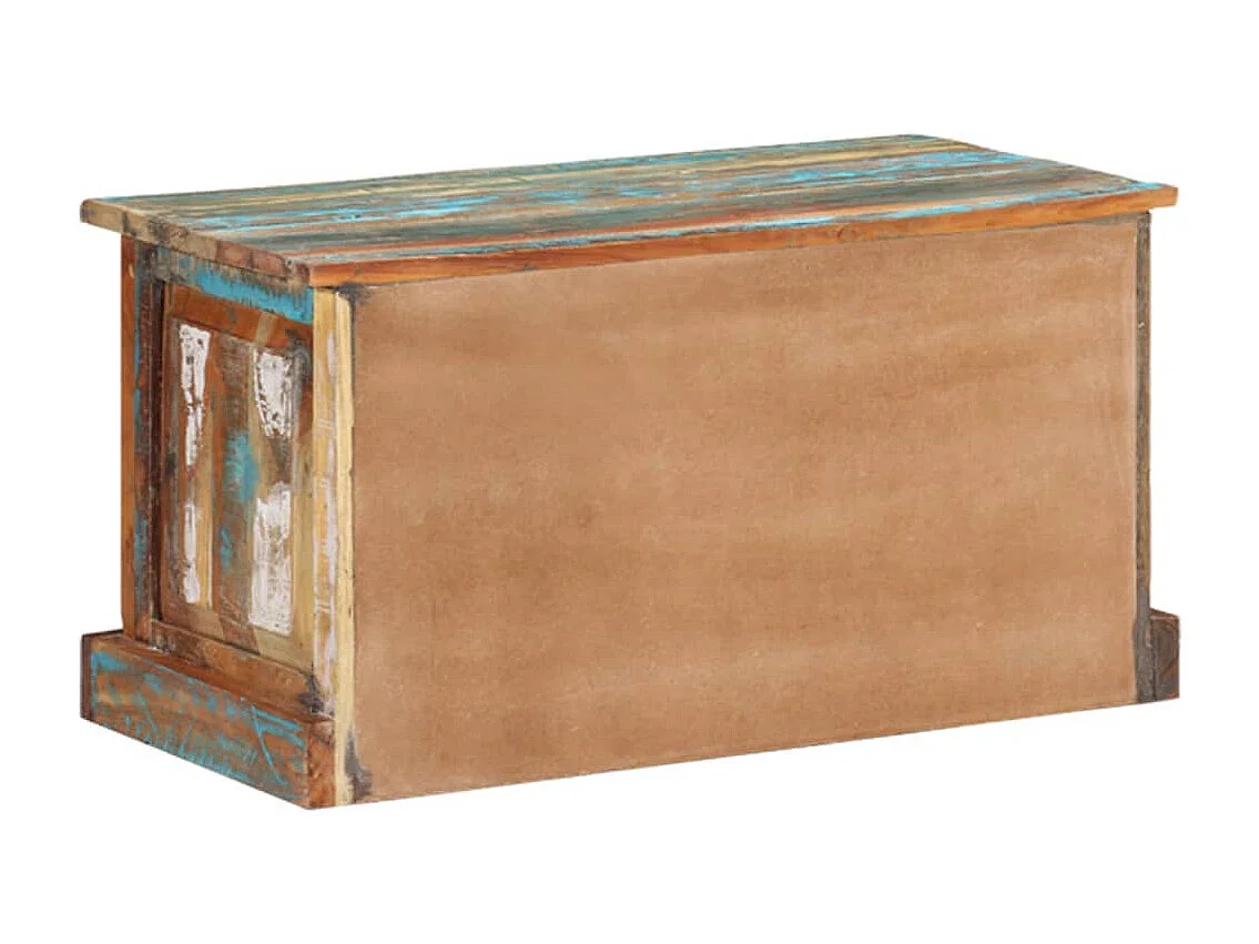 Banco zapatero de madera maciza reciclada